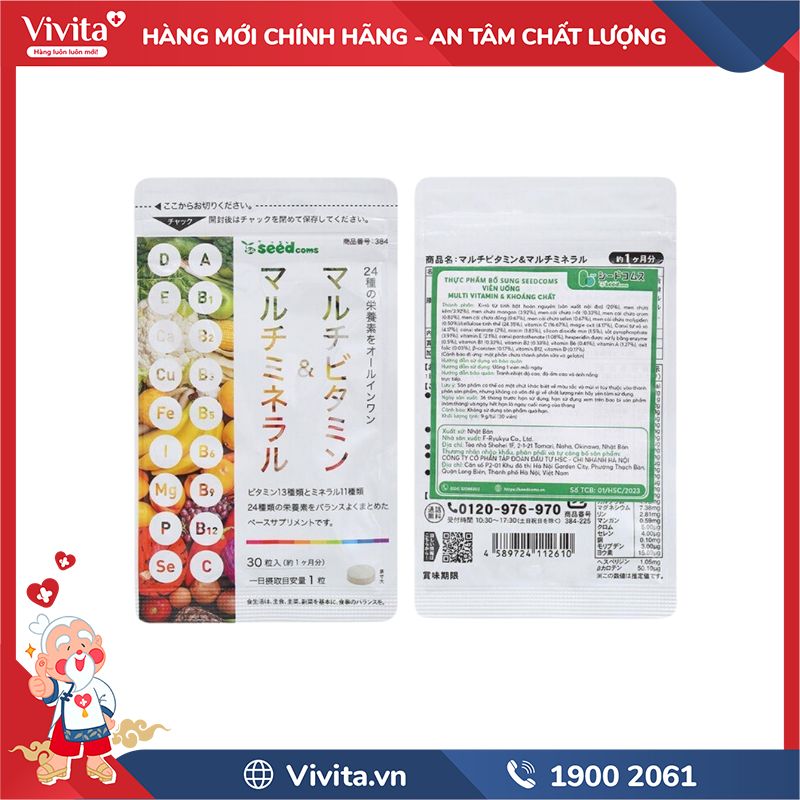 Seedcoms Multi Vitamin Và Khoáng Chất chính hãng