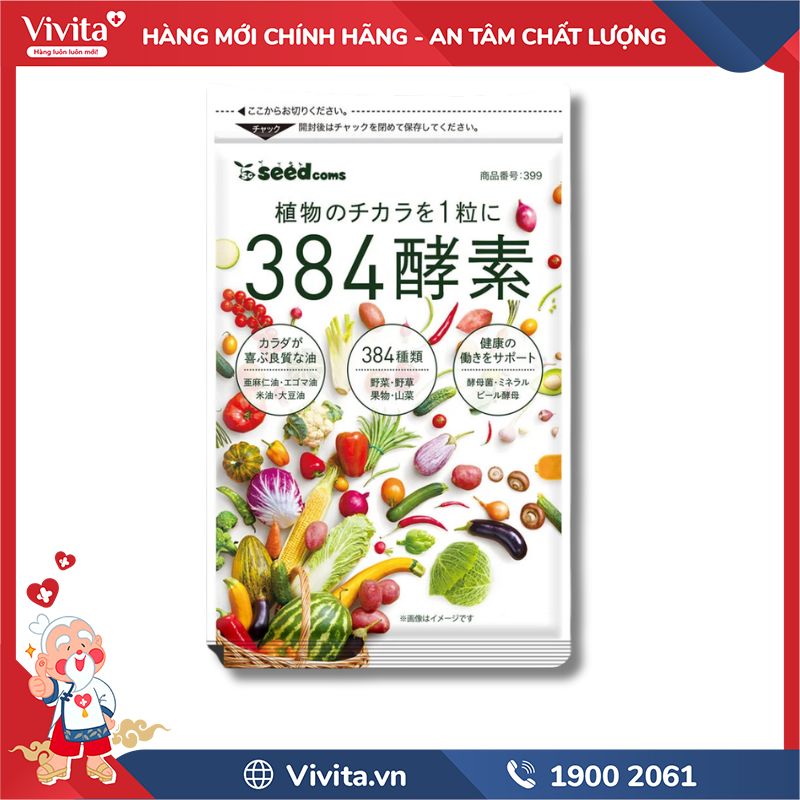 Seedcoms Viên Uống Bổ Sung 384 Loại Enzyme