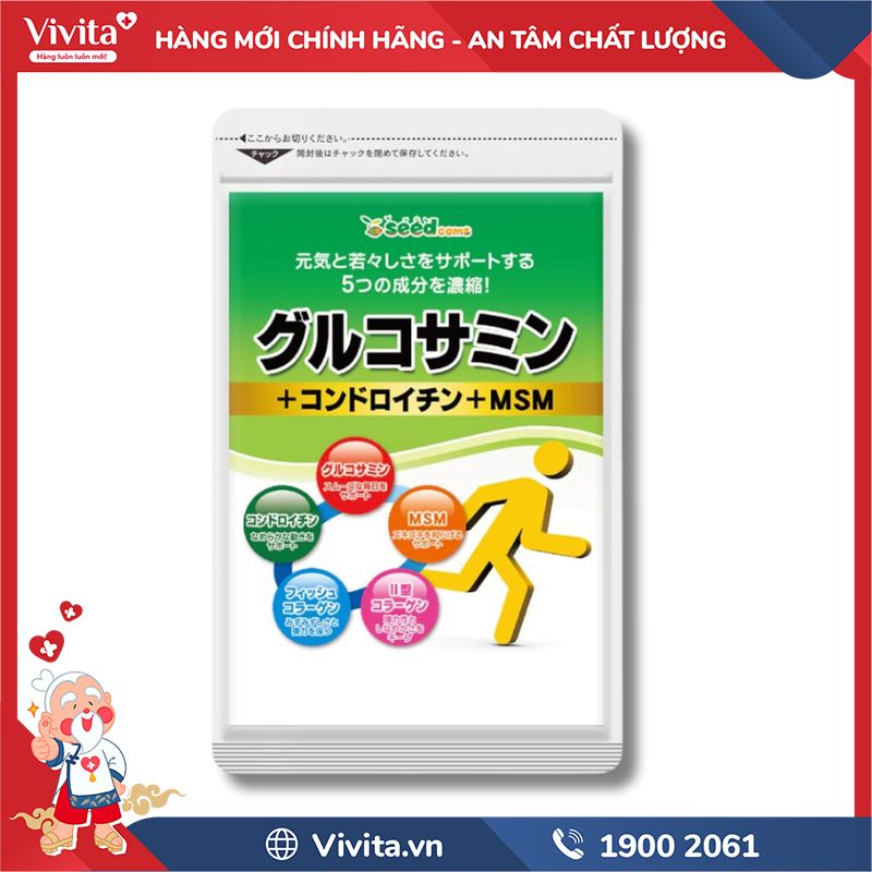 Seedcoms Viên Uống Bổ Sung Glucosamin, Chondroitin & MSM