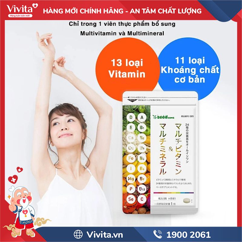 Thành phần của Seedcoms Multi Vitamin Và Khoáng Chất