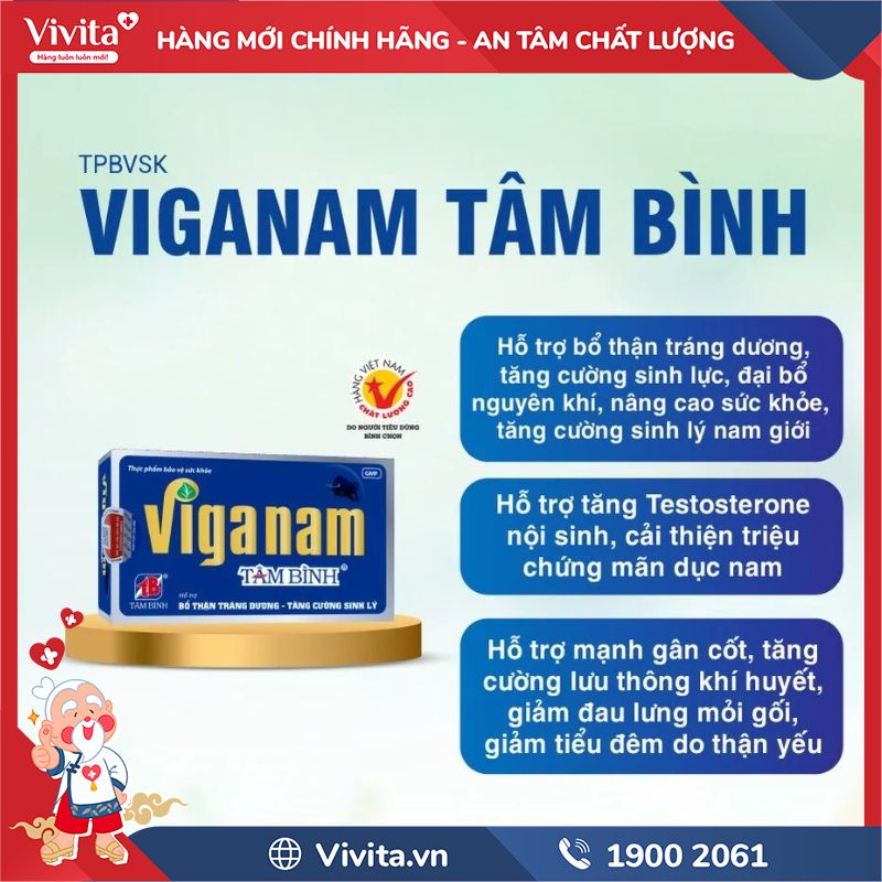 Công dụng Viganam Tâm Bình