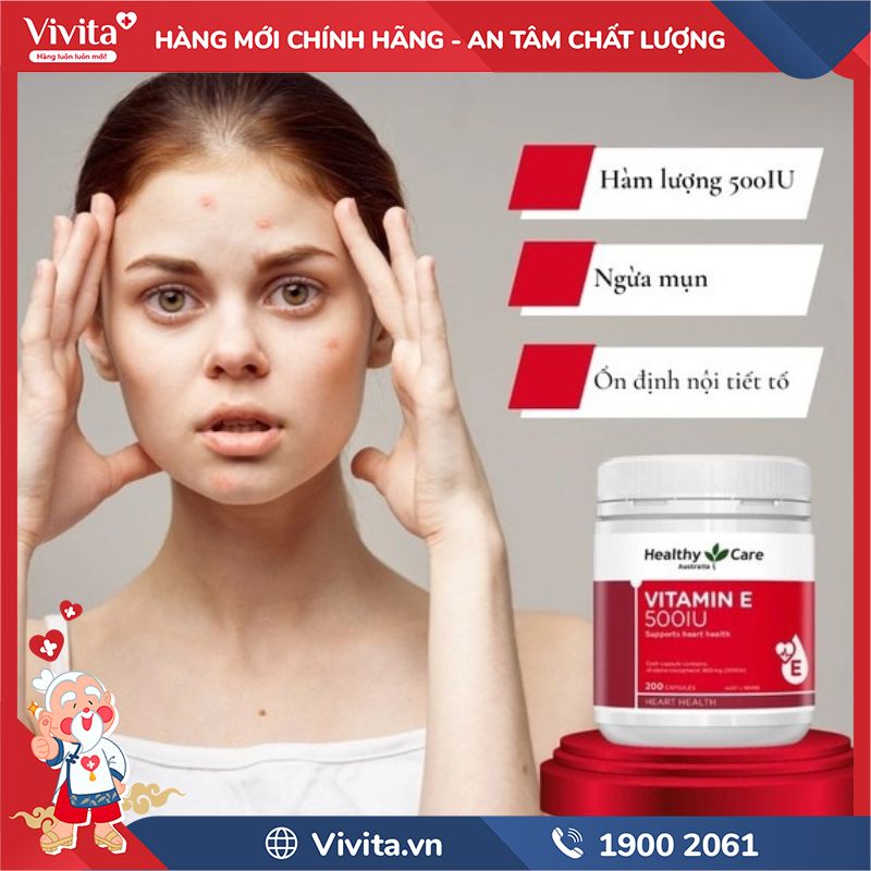 Công dụng của Vitamin E 500IU Healthy Care