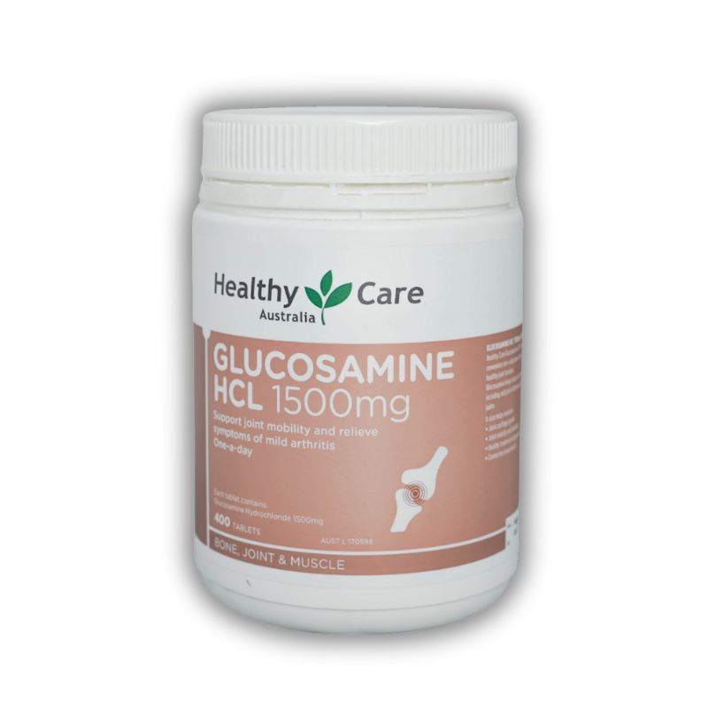 Glucosamine HCL 1500mg Viên Uống Hỗ Trợ Tăng Cường Dịch Nhầy Sụn Khớp, Hỗ Trợ Giảm Đau Nhức Khớp (Hộp 400 viên)