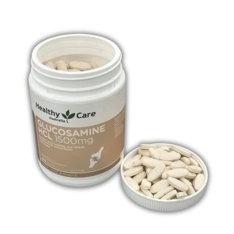 Glucosamine HCL 1500mg Viên Uống Hỗ Trợ Tăng Cường Dịch Nhầy Sụn Khớp, Hỗ Trợ Giảm Đau Nhức Khớp (Hộp 400 viên)