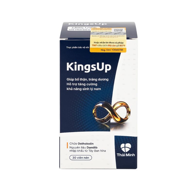 KingsUp Viên Uống Hỗ Trợ Nam Giới Bổ Thận, Tráng Dương (Hộp 30 viên)