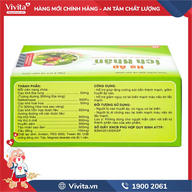 Thành phần Hạ Áp Ích Nhân