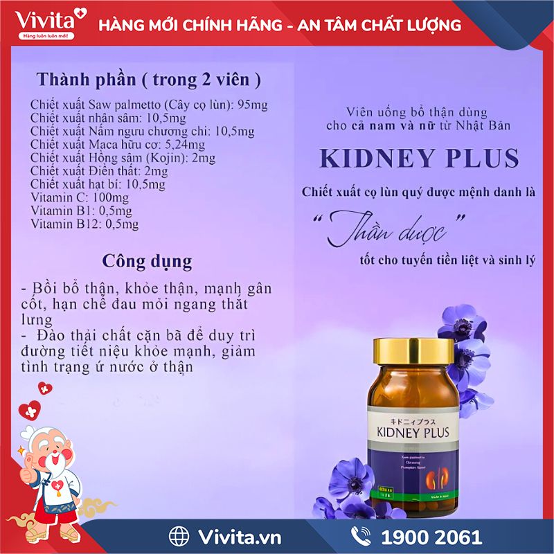 Thành phần Kidney Plus