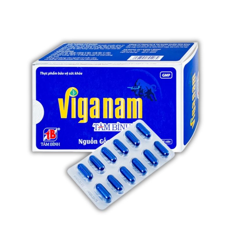 Viganam Tâm Bình Viên Uống Hỗ Trợ Bổ Thận Tráng Dương (Hộp 5 vỉ x 12 viên)