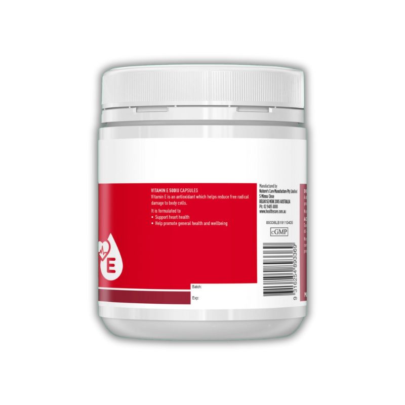 Vitamin E 500IU Healthy Care Viên Uống Hỗ Trợ Bổ Sung Vitamin E (Lọ 200 viên)