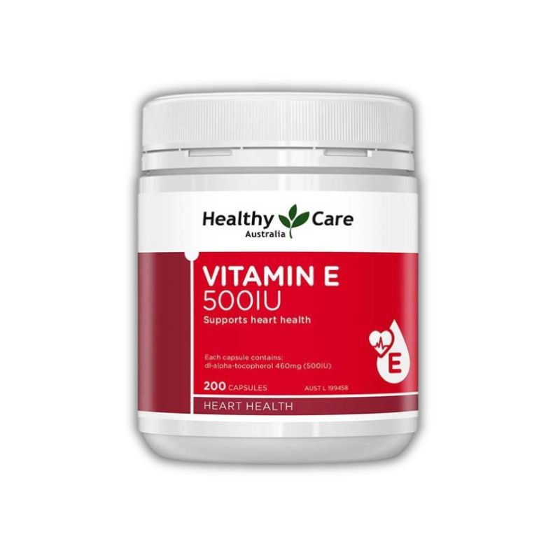 Vitamin E 500IU Healthy Care Viên Uống Hỗ Trợ Bổ Sung Vitamin E (Lọ 200 viên)