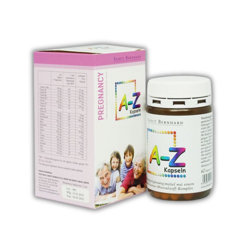A-Z Kapseln Đức Viên Uống Hỗ Trợ Bổ Sung Vitamin Và Khoáng Chất Tổng Hợp (Hộp 60 viên)