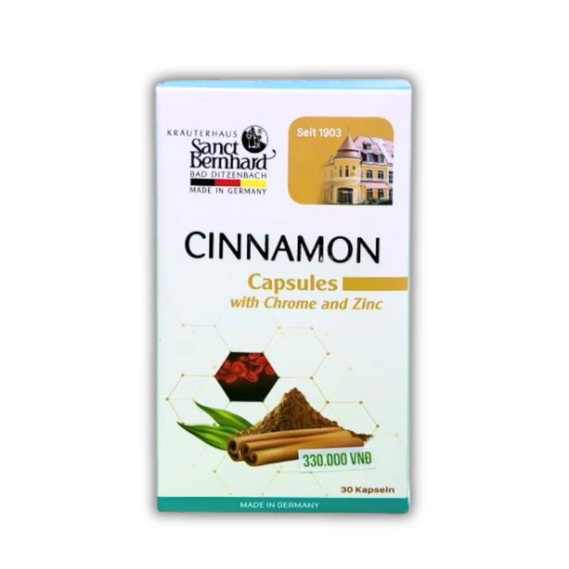 Cinnamon Capsules Viên Uống Hỗ Trợ Cải Thiện Đường Huyết (Hộp 30 viên)