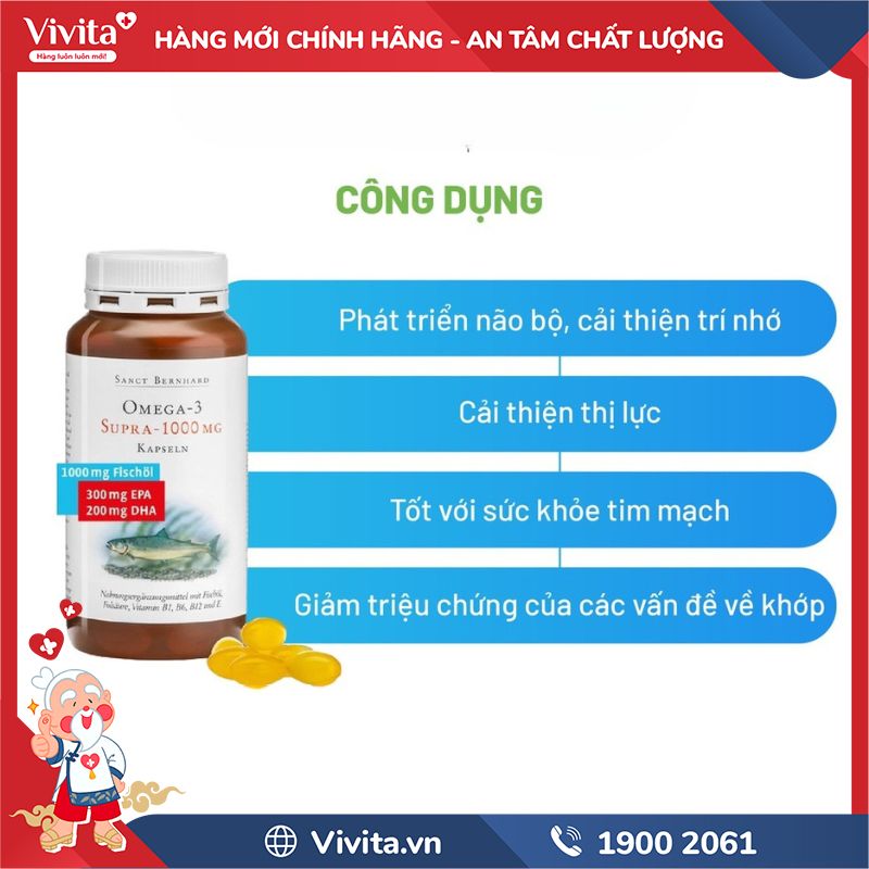 Công dụng của Omega 3 Supra