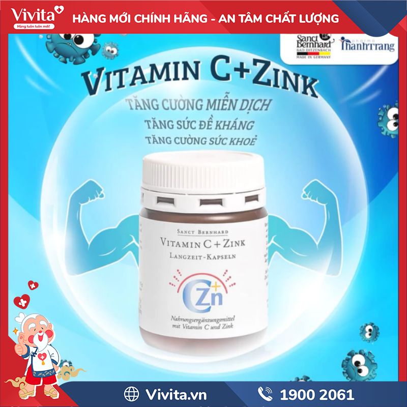 Công dụng Vitamin C + Zink