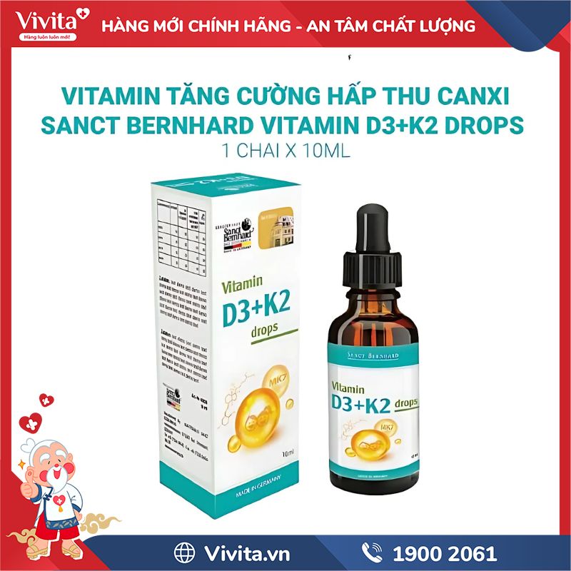 Công dụng Vitamin D3 + K2 Drops