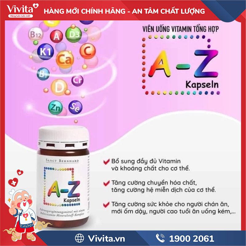 Công dụng của Vitamin Sanct Bernhard A-Z 50+