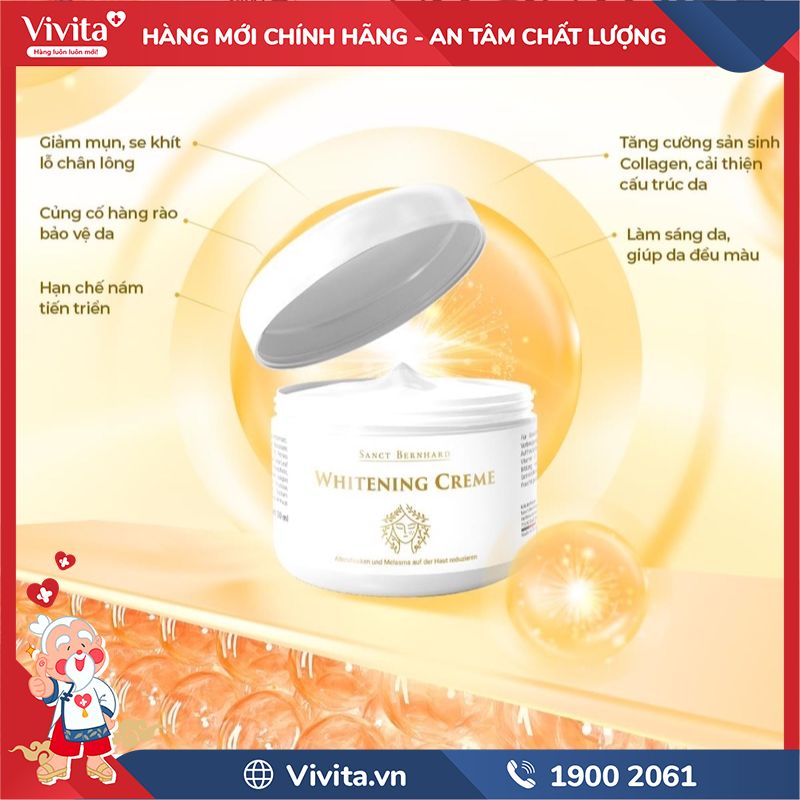Công dụng của Whitening Creme Sanct Bernhard