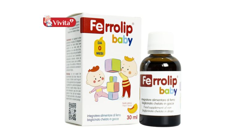 Siro Ferrolip Baby bổ sung sắt cho bé của Italy (chai 30 ml)