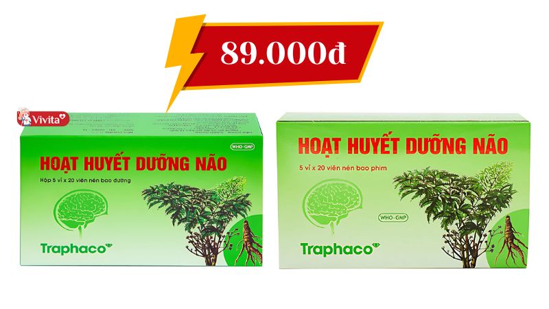 Giá bán Hoạt Huyết Dưỡng Não Traphaco tại nhà thuốc Vivita