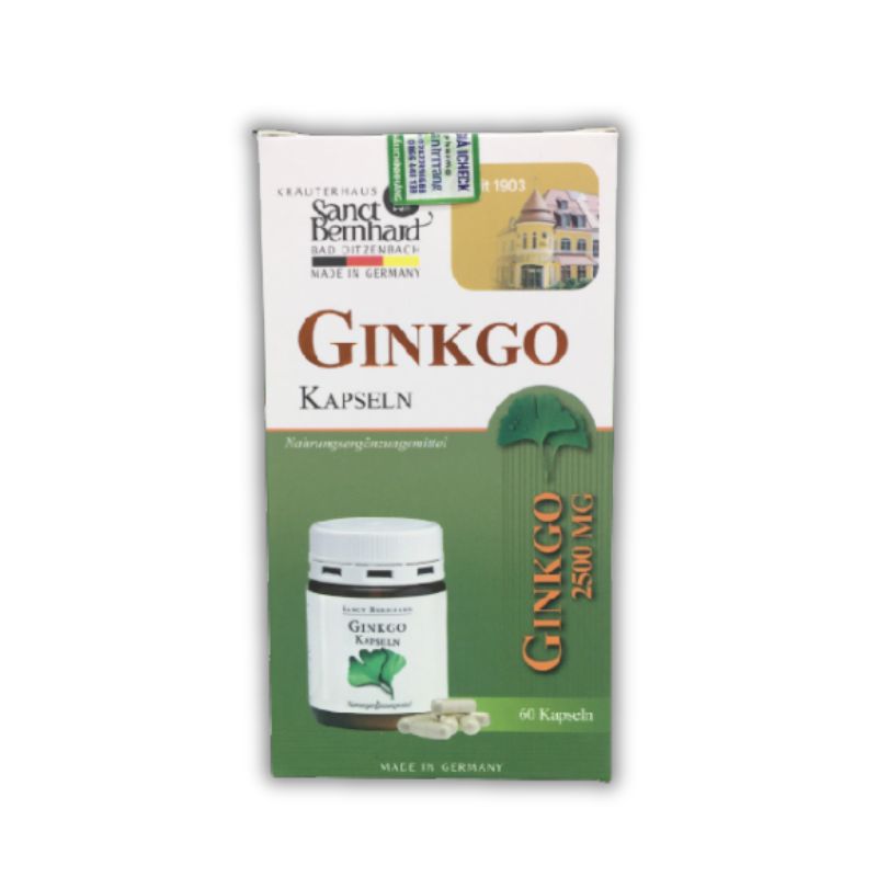 GINKGO Kapseln Đức Viên Uống Hỗ Trợ Bổ Não (Hộp 60 viên)