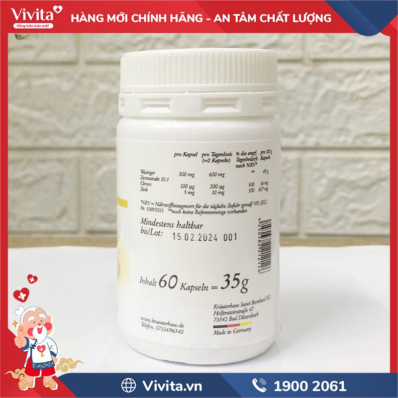 Thành phần Cinnamon Capsules