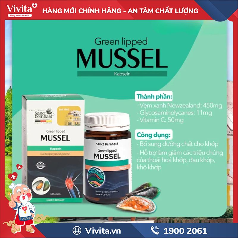 Thành phần của Green Lipped Mussel