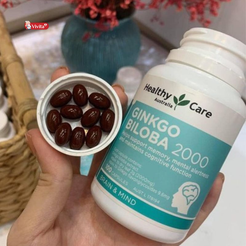 viên uống bổ não Healthy Care Ginkgo Biloba 2000mg