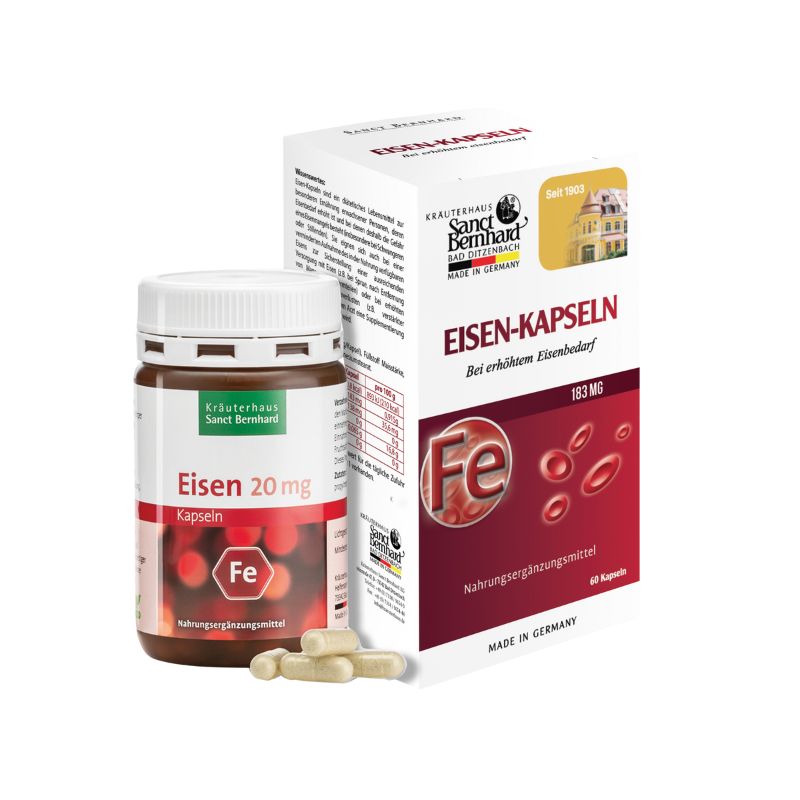 Eisen Kapseln Viên Uống Hỗ Trợ Bổ Sung Sắt, Phòng Ngừa Thiếu Máu Do Thiếu Sắt (Hộp 60 viên)