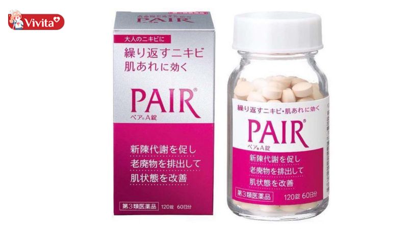 Viên uống trị mụn Pair là sản phẩm hỗ trợ chăm sóc da nổi tiếng của Nhật Bản