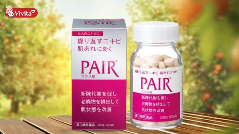 Tăng cường hiệu quả hỗ trợ trị mụn với viên uống Pair