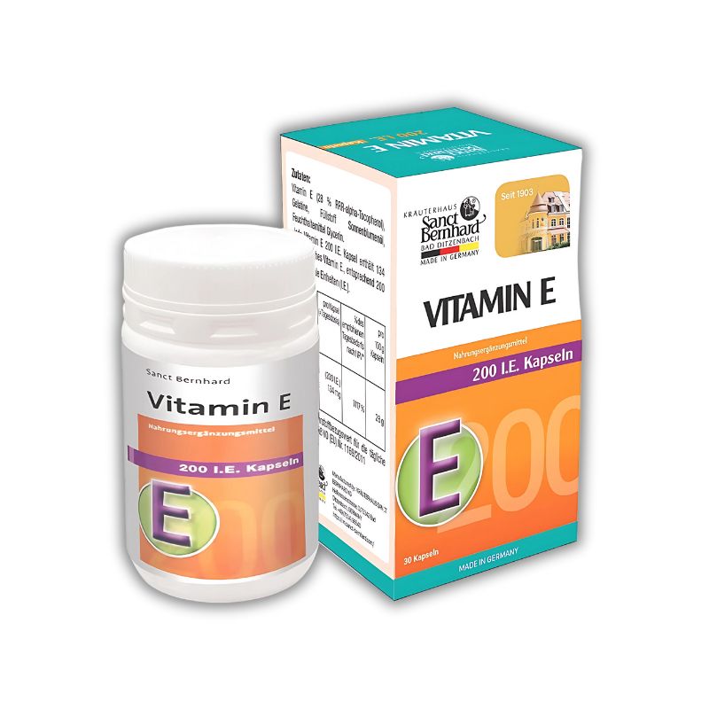 Vitamin E 200 IE Kapseln Đức Viên Uống Hỗ Trợ Đẹp Da (Hộp 30 viên)