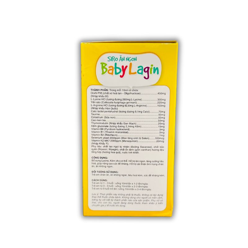 Baby Lagin Gói Uống Hỗ Trợ Trẻ Ăn Ngon (Hộp 28 Gói)