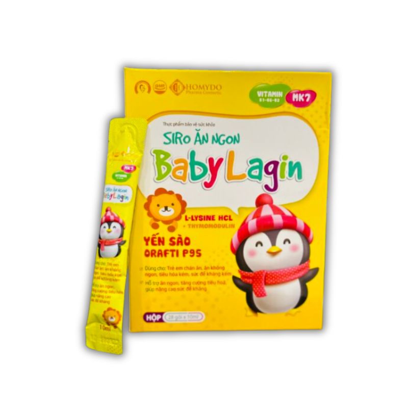 Baby Lagin Gói Uống Hỗ Trợ Trẻ Ăn Ngon (Hộp 28 Gói)