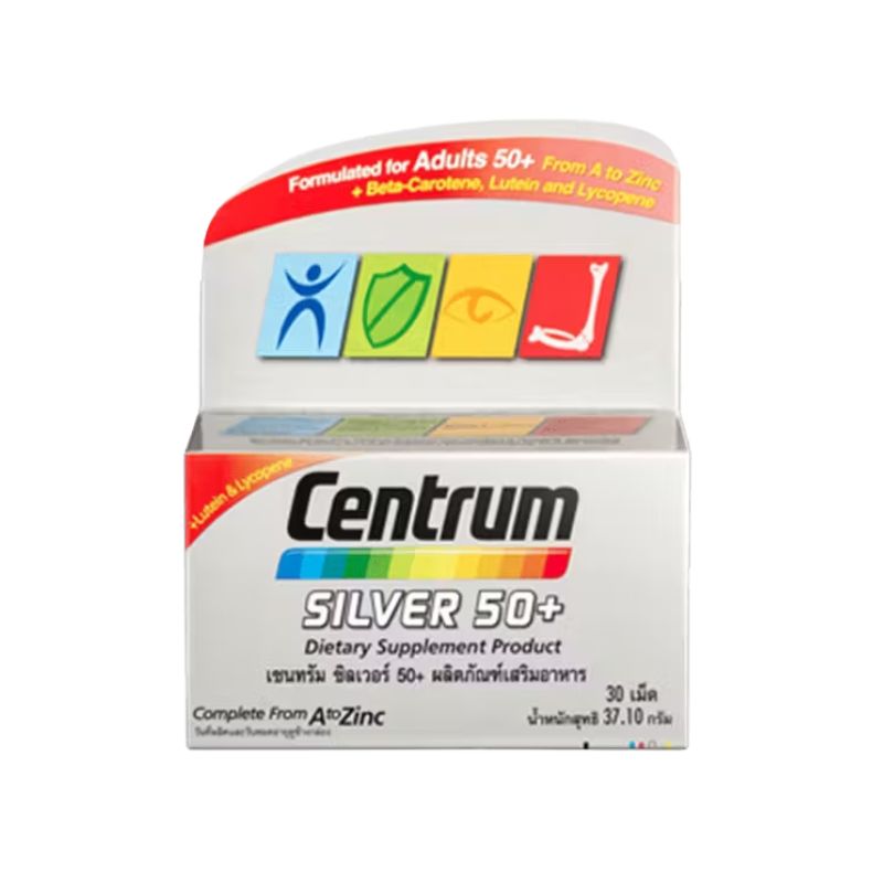 Centrum Silver 50+ Viên Uống Hỗ Trợ Bổ Sung Canxi, Hỗ Trợ Bổ Sung Dưỡng Chất, Tăng Cường Sức Đề Kháng (Hộp 30 viên)