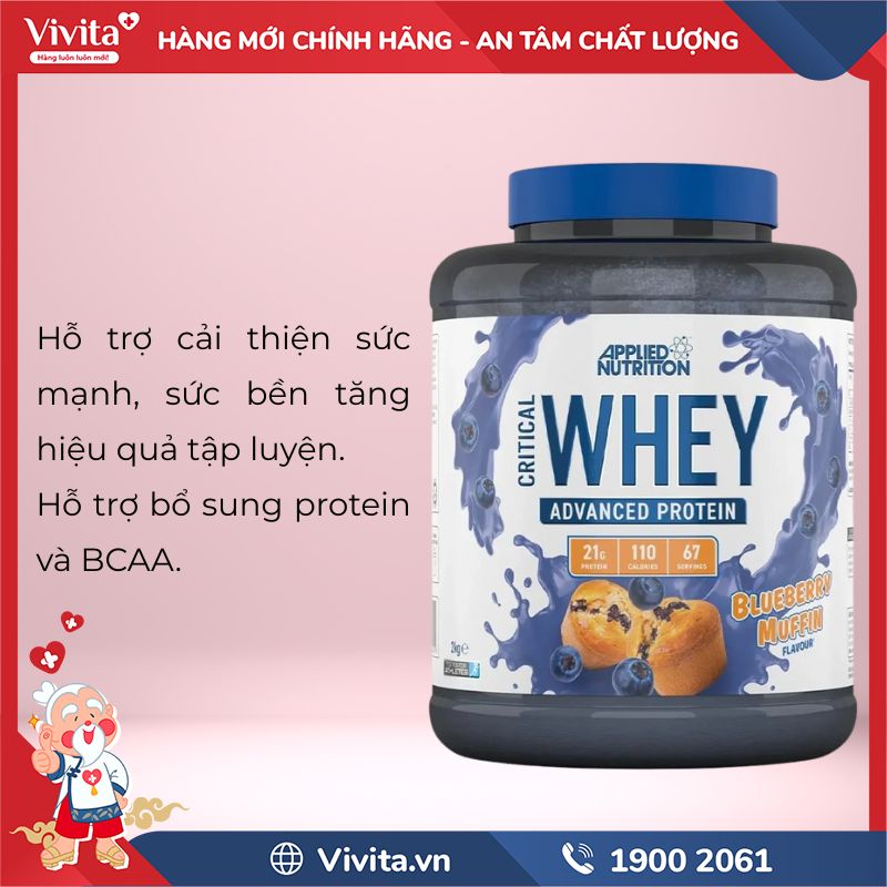 Công dụng Critical Whey Advanced Protein