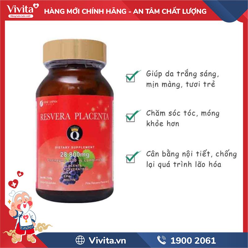 Công dụng của Fine Resvera Placenta Q 120