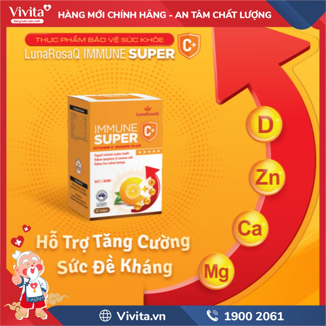Công dụng của LunaRosaQ Immune Super C+