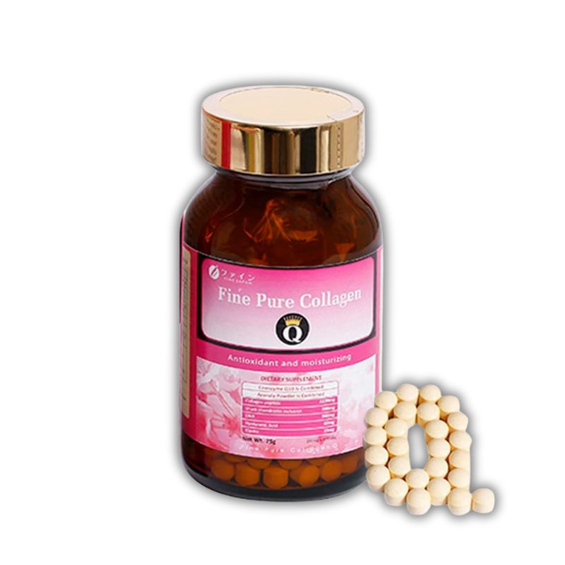 Fine Pure Collagen Q Viên Uống Hỗ Trợ Làm Chậm Quá Trình Lão Hóa, Hỗ Trợ Làm Mờ Nám, Tàn Nhang (Hộp 375 viên)