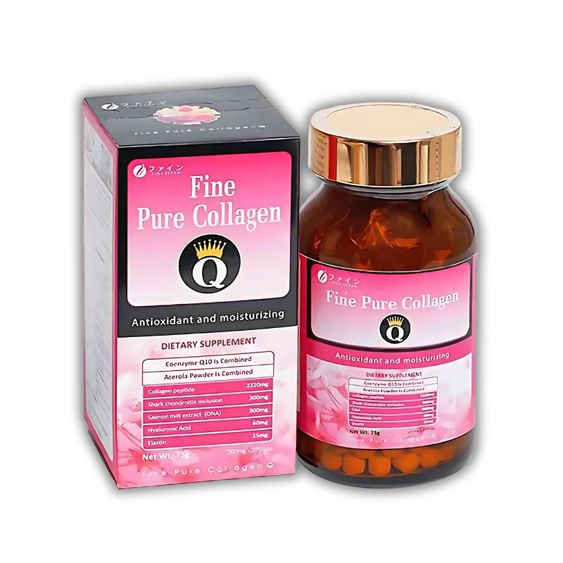 Fine Pure Collagen Q Viên Uống Hỗ Trợ Làm Chậm Quá Trình Lão Hóa, Hỗ Trợ Làm Mờ Nám, Tàn Nhang (Hộp 375 viên)