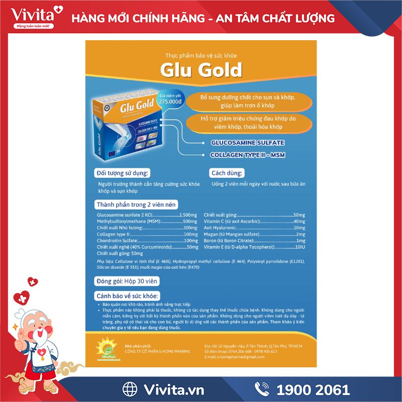 Thành phần của Glu Gold
