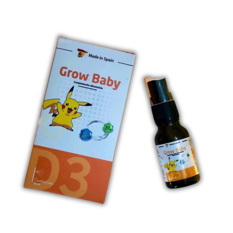 Grow Baby Tây Ban Nha Chai Xịt Hỗ Trợ Bổ Sung Vitamin D3 Và K2 (Lọ 10ml)