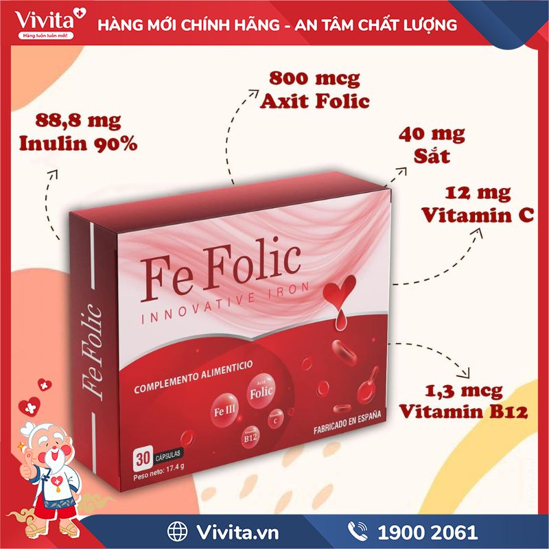 Thành phần Fe Folic Innovative Iron