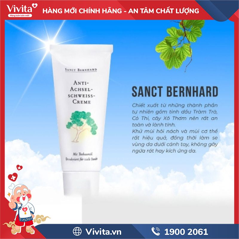 Thành phần của Anti Achsels Chweiss Creme