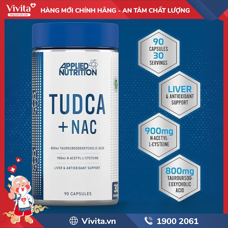 Thành phần của Applied Nutrition TUDCA + NAC