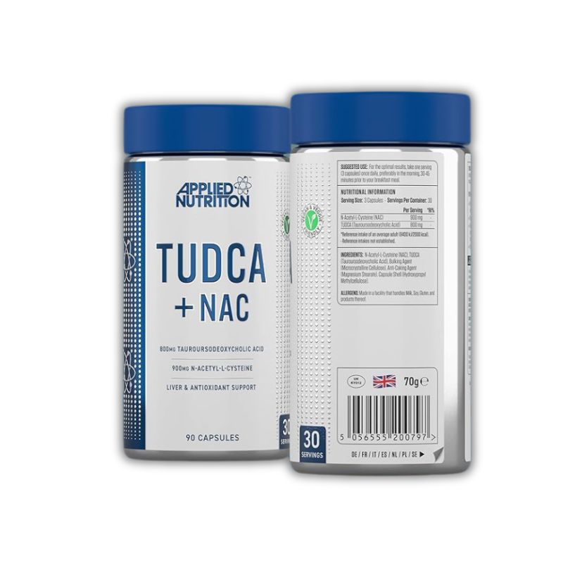 Applied Nutrition TUDCA + NAC Viên Uống Hỗ Trợ Tăng Cường Chức Năng Gan (Hộp 90 viên)