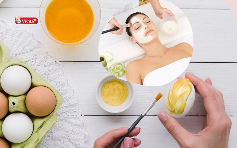Cách làm mặt nạ Vitamin B1 với trứng gà