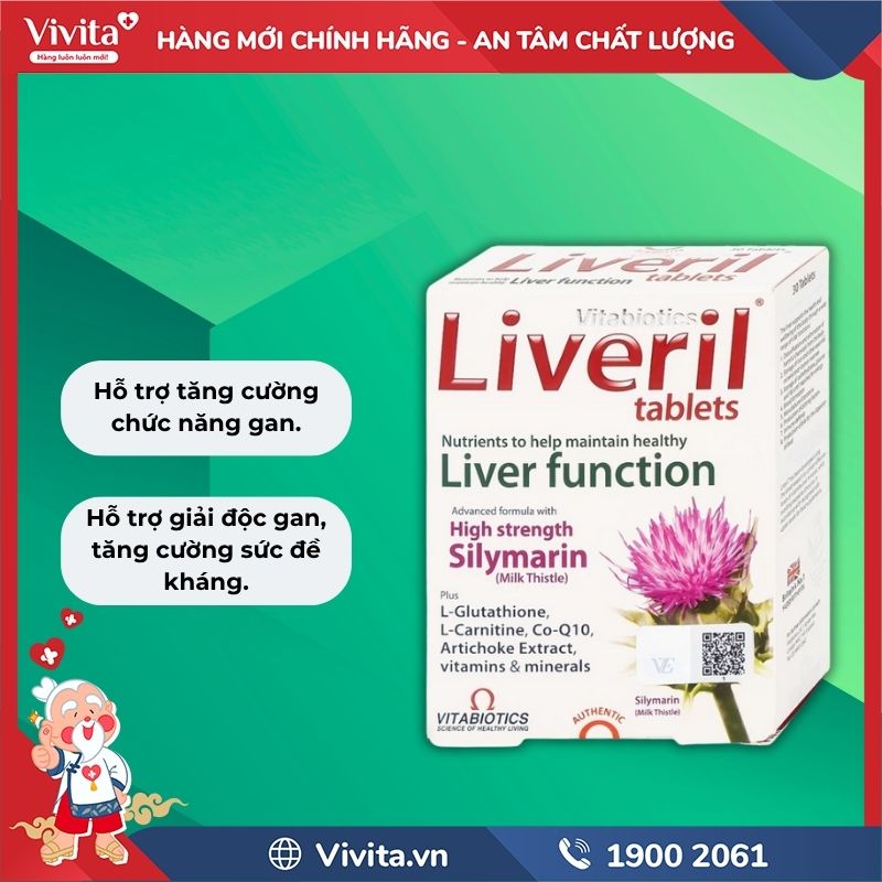 Công dụng Liveril Tablets