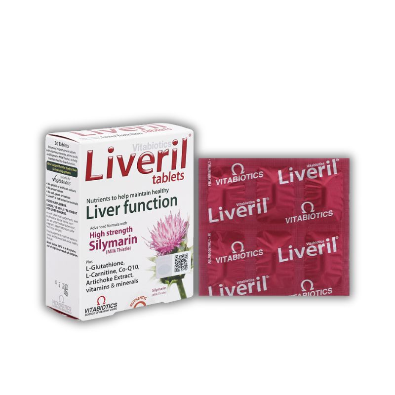 Liveril Tablets Viên Uống Hỗ Trợ Giải Độc Gan, Hỗ Trợ Tăng Cường Chức Năng Gan (Hộp 30 viên)