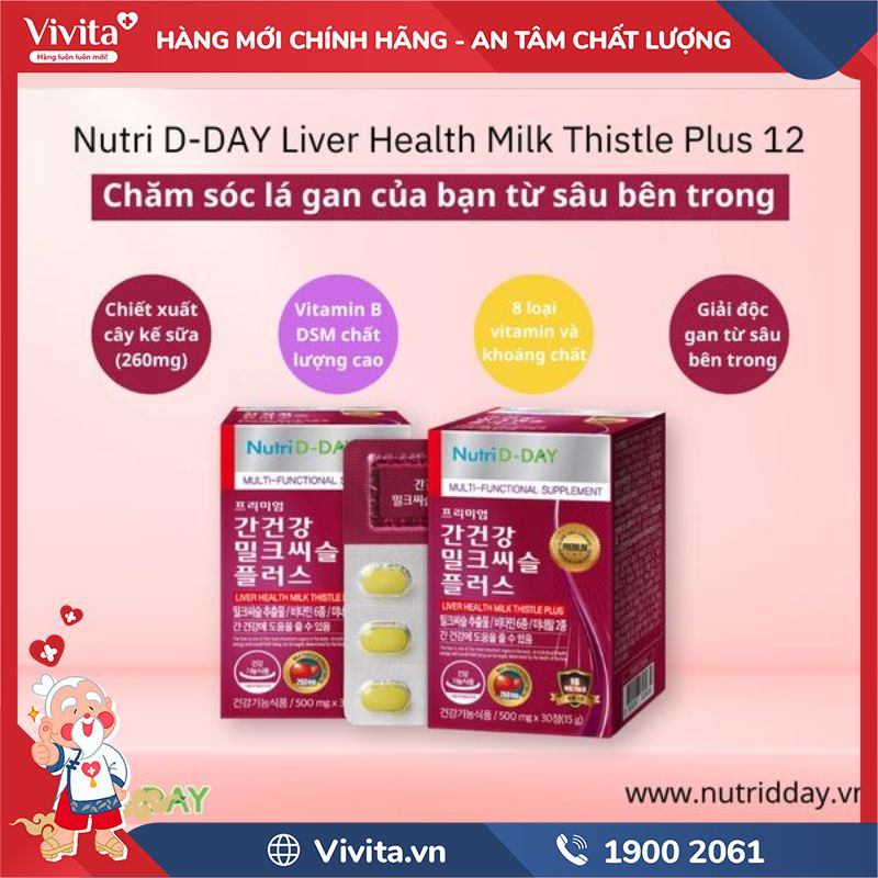 Thành phần của Nutri D-Day Premium Liver Health Milk Thistle 