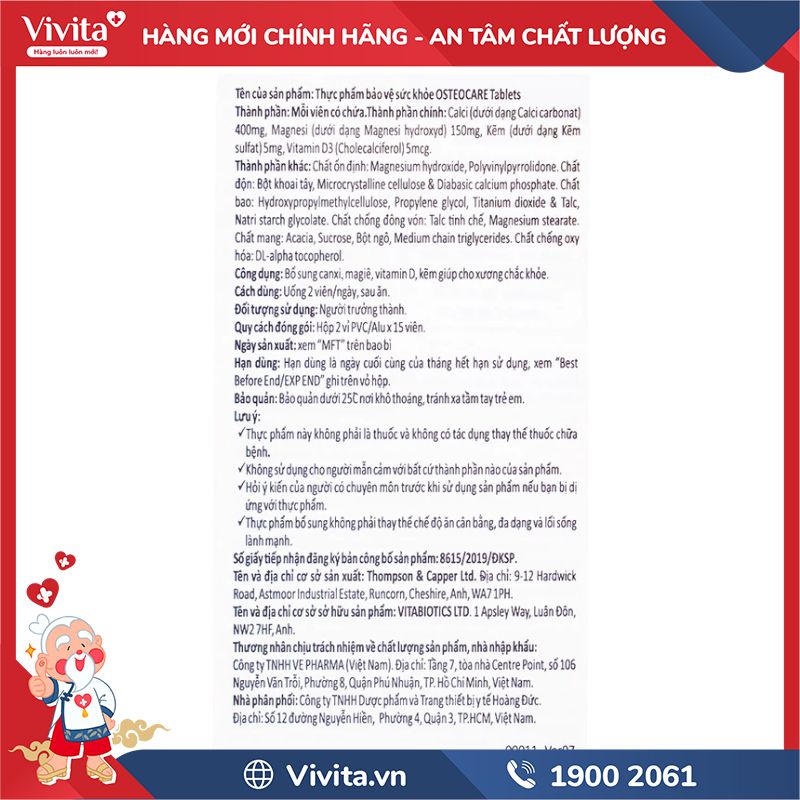 Osteocare chính hãng